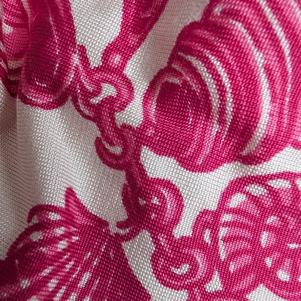 Lilly Pulitzer Clare Dress Silk Jersey Hotty Pink Fallin In Love A Little XS NWT - Picture 10 of 12